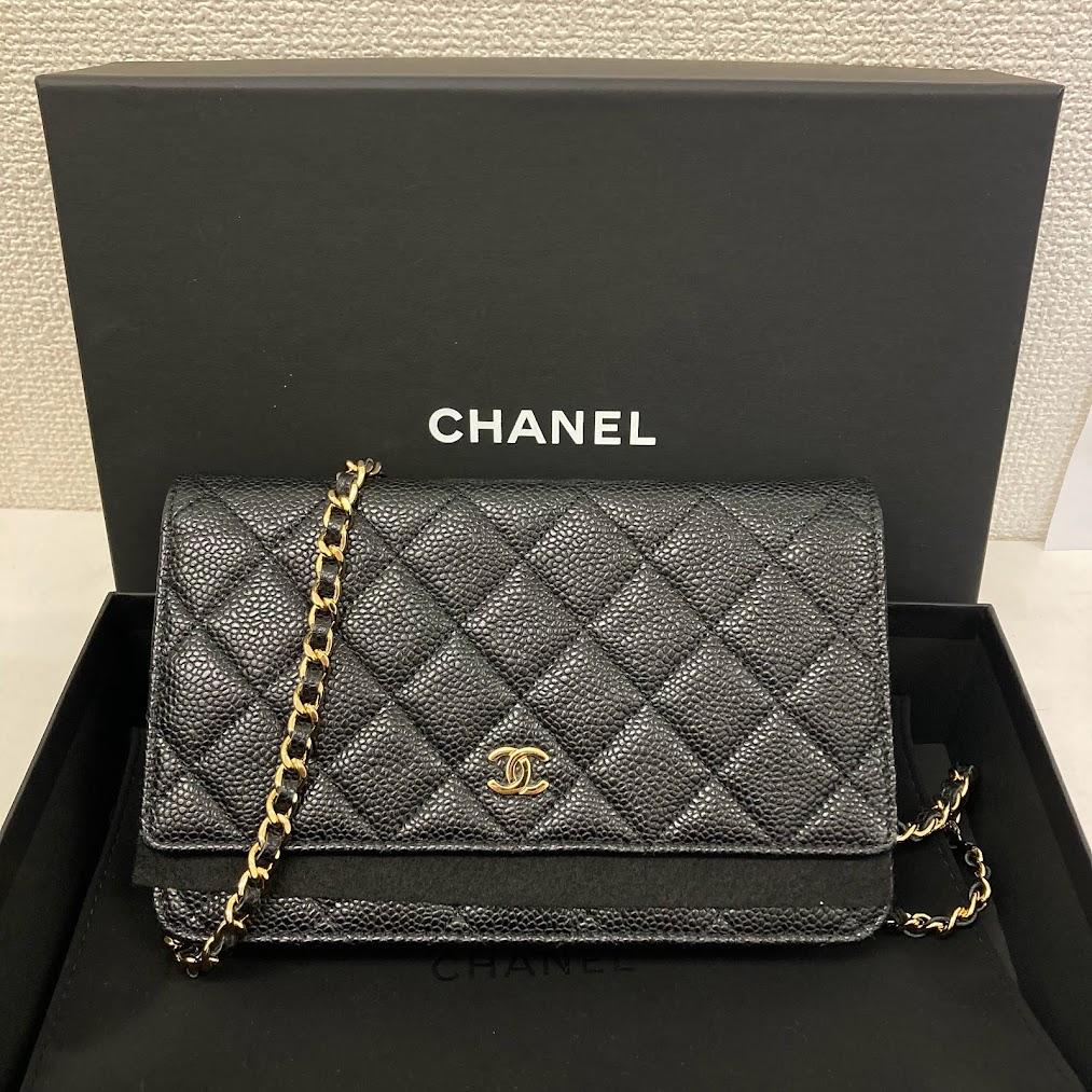 CHANEL　キャビアスキン　ショルダーバッグ