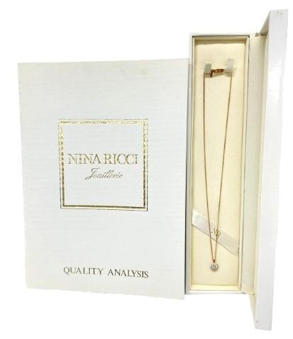 NINA RICCI K18 ダイヤモンド ネックレス 0.38ct 0.21ct  総重量 2.34g 