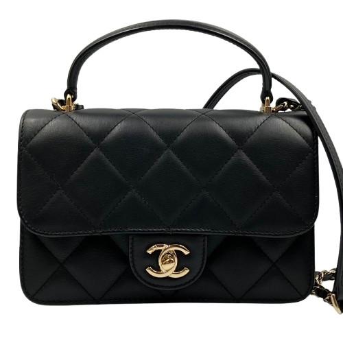 CHANEL　ココハンドル　ハンドバッグ　ラムスキン