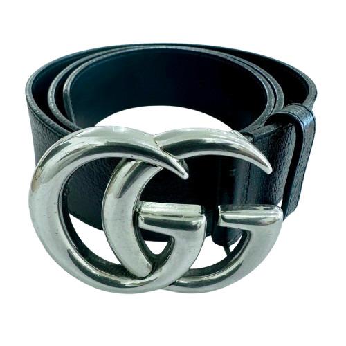 GUCCI ベルト 406831 Ggロゴバックルベルト ブラック