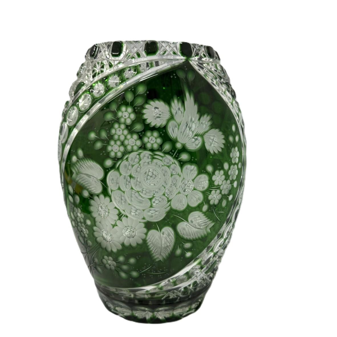 MEISSEN crystal vase マイセン クリスタル ミスティック フラワー 花瓶