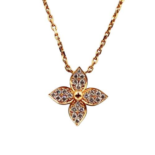 Louis Vuitton ルイヴィトン パンダンティフ スターブロッサム 750 K18 ダイヤモンド ネックレス