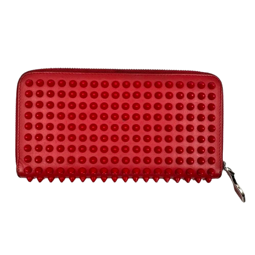 Christian Louboutin クリスチャンルブタン パネトーネ スタッズ付 ラウンドファスナー長財布