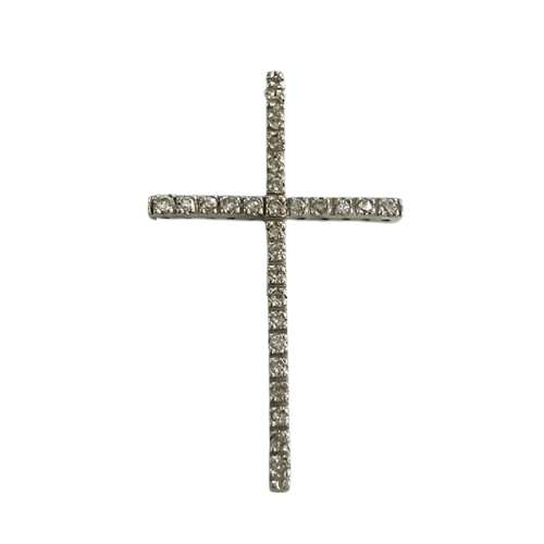 K18ホワイトゴールド ダイヤペンダント 0.18ct 2.58g