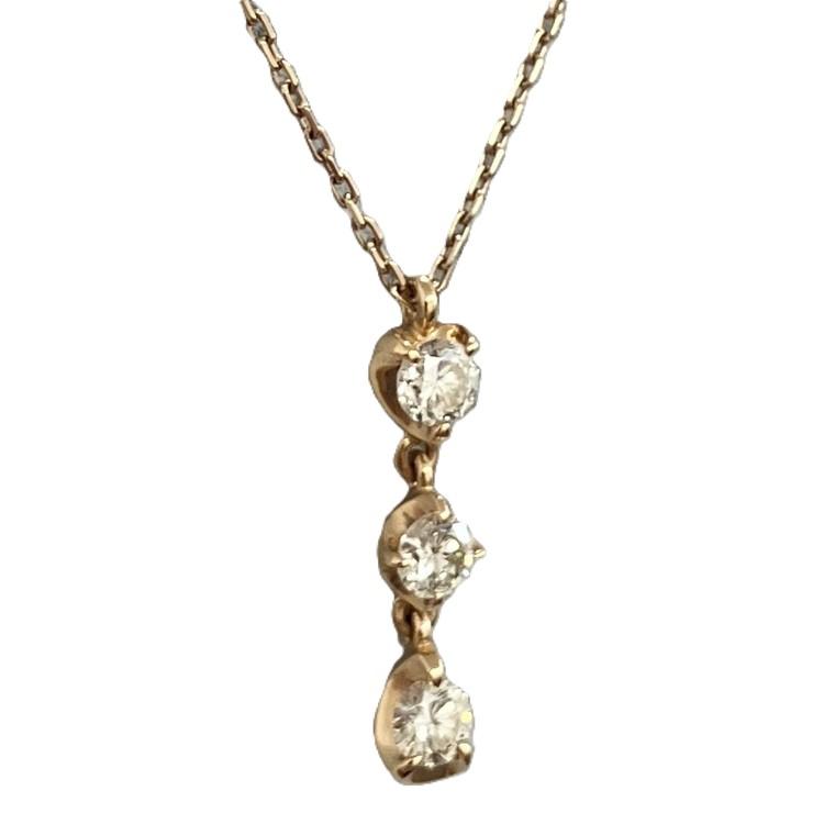 4℃ K18ピンクゴールド ネックレス 2.50g