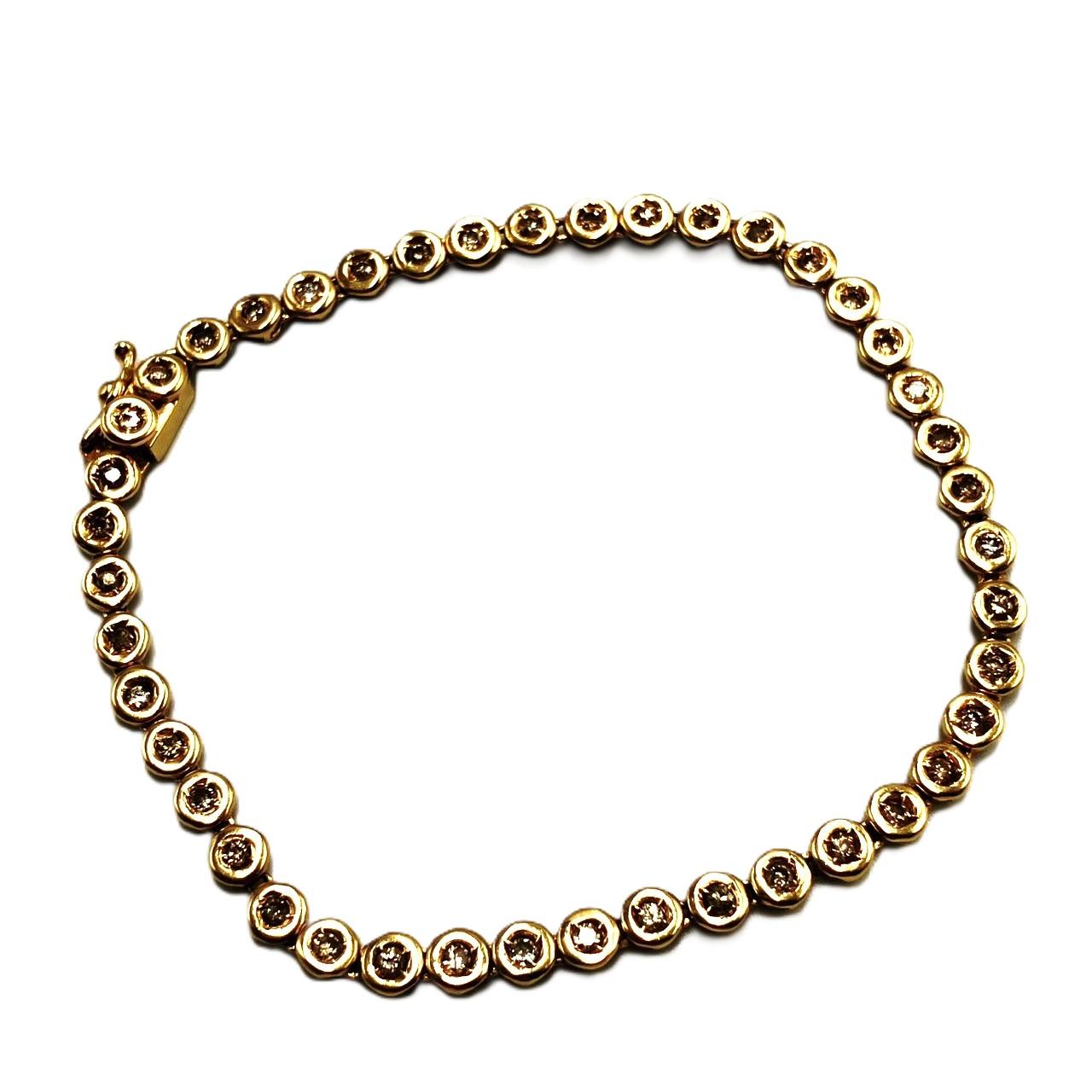 K18 ダイヤモンド 1.00ct テニスブレス 8.90g