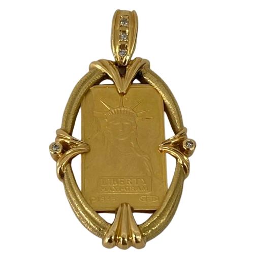 K24 インゴッド ペンダントトップ 枠K18