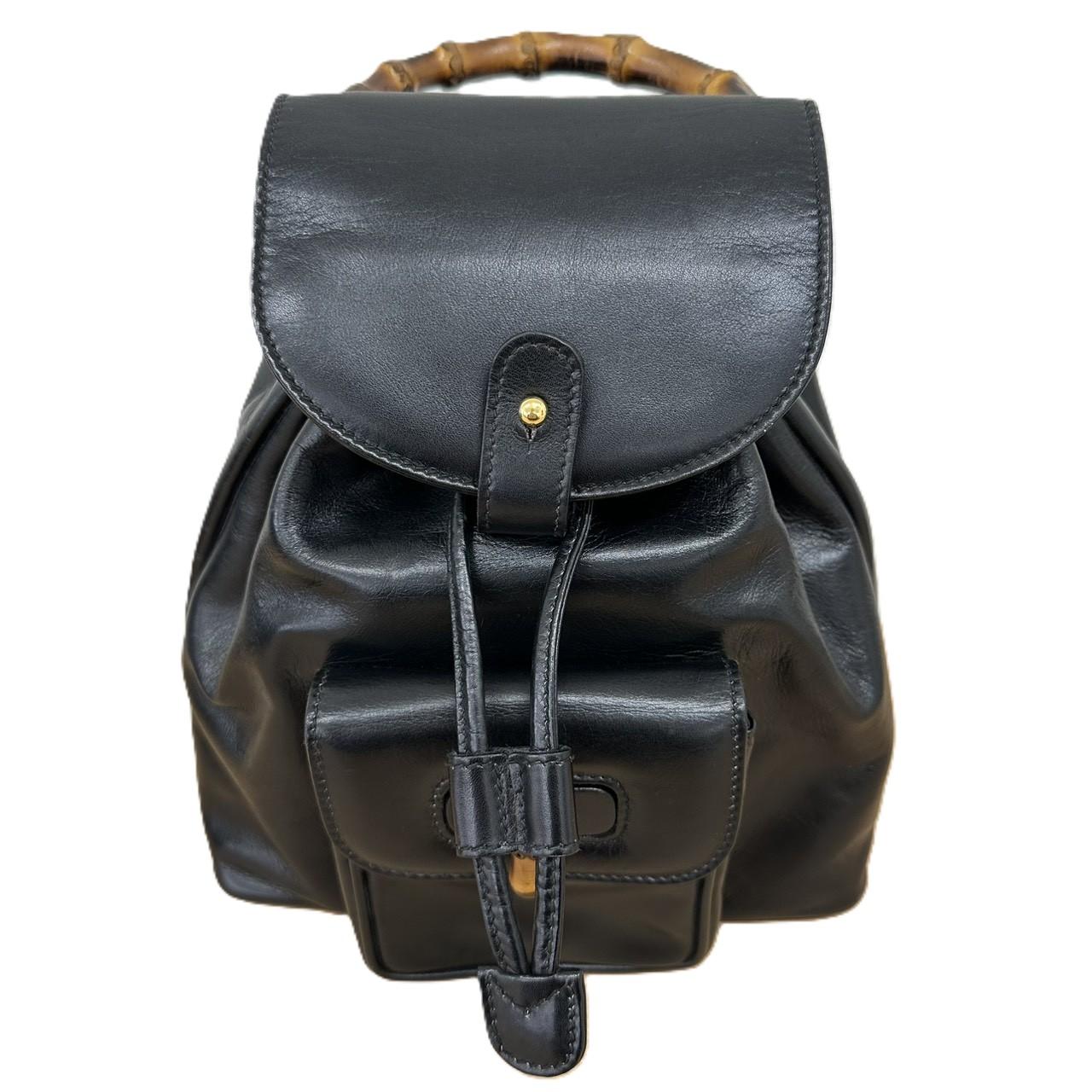 GUCCI グッチ バンブーミニリュックサック ブラック