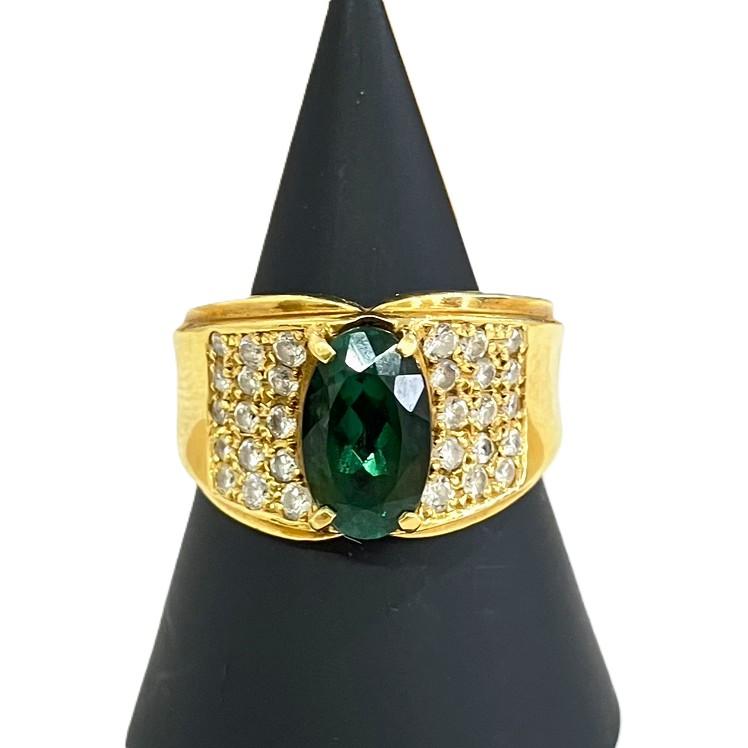 K18 リング 6.62g 1.73ct 0.50ct イエローゴールド