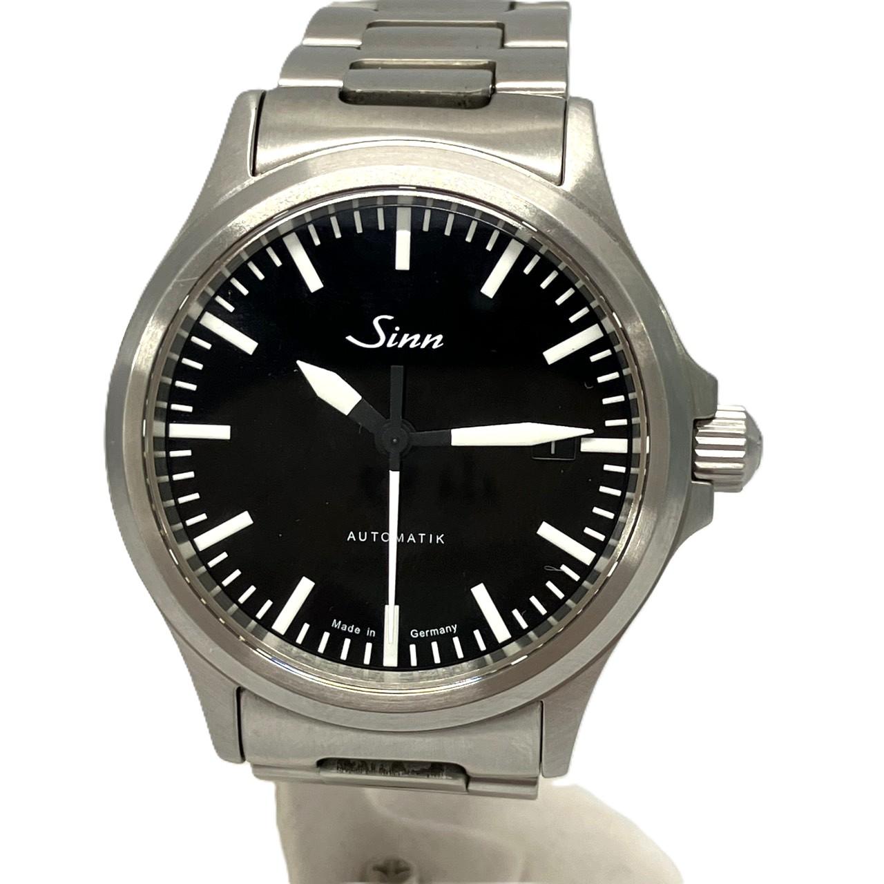 Sinn ジン 556 2068 デイト メンズウオッチ 自動巻き 黒文字盤 裏スケルトン
