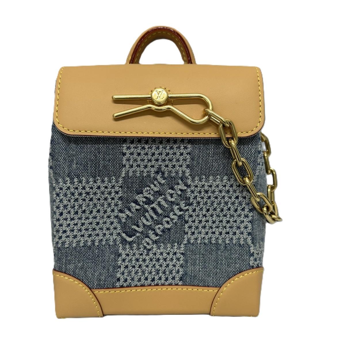 ルイヴィトン ナノ・スティーマー N40751 ブルー ダミエ・デニム