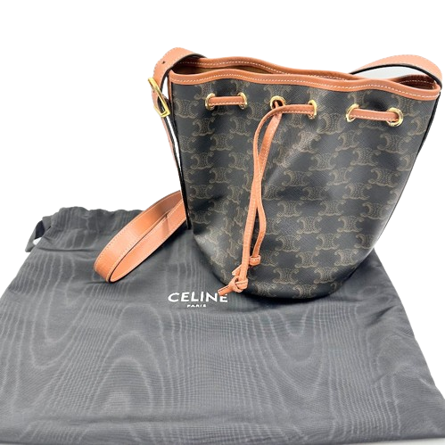 CELINE セリーヌ ドローストリング 巾着バッグ ショルダー