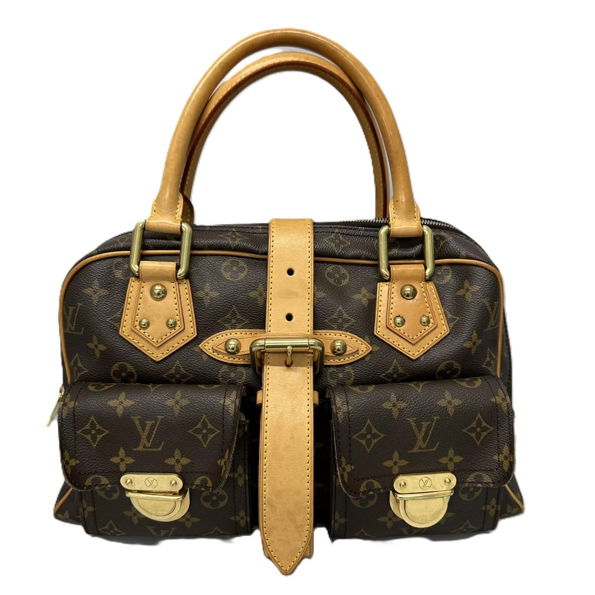 LOUIS VUITTON ルイ・ヴィトン モノグラム マンハッタンGM M40025 ハンドバッグ ブラウン レディース