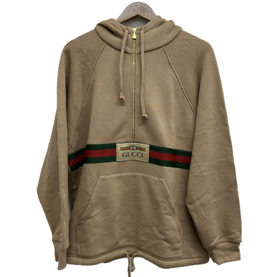 GUCCI グッチ ウェブ&GUCCI ラベル付き スウェットシャツ sizeXS 644656 XJC3W レディース スウェットプルオーバーパーカー