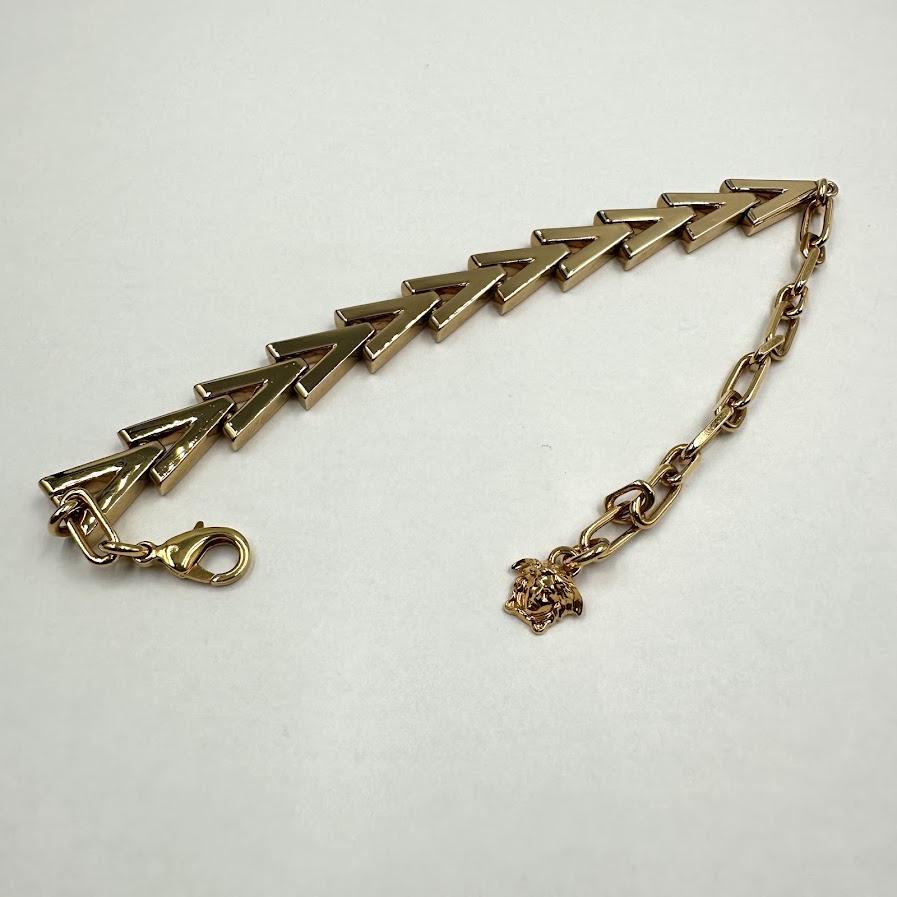 VERSACE ヴェルサーチ Vカット ブレス ゴールド
