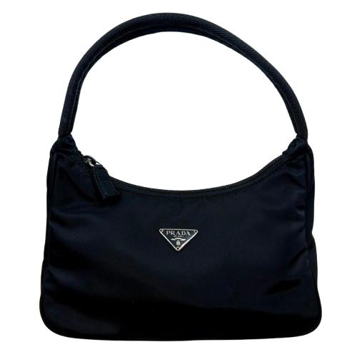 PRADA プラダ TESSUTO NYLON ミニホーボーバッグ MV515 ナイロン ブラック