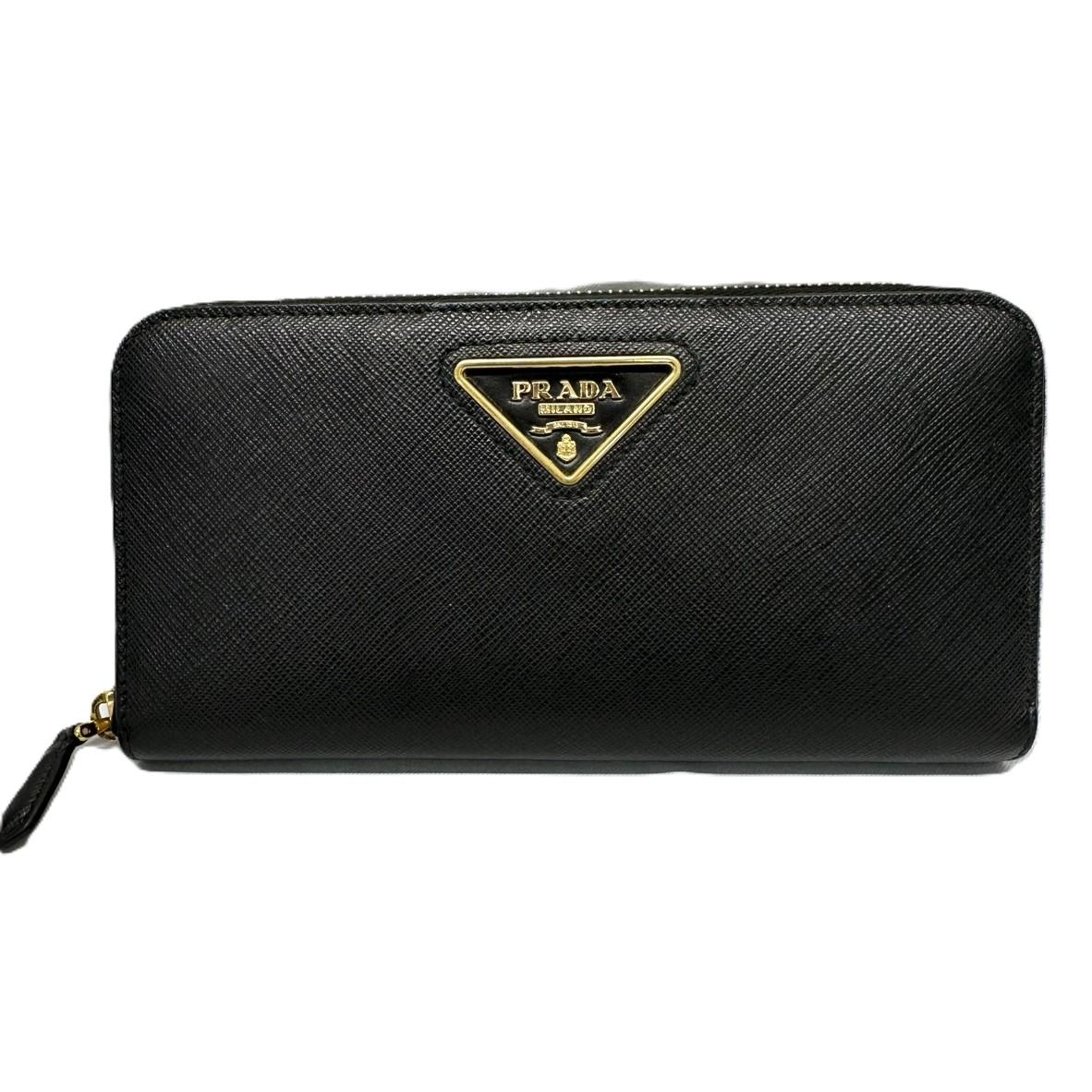 PRADA プラダ サフィアーノレザー ラウンドファスナー長財布