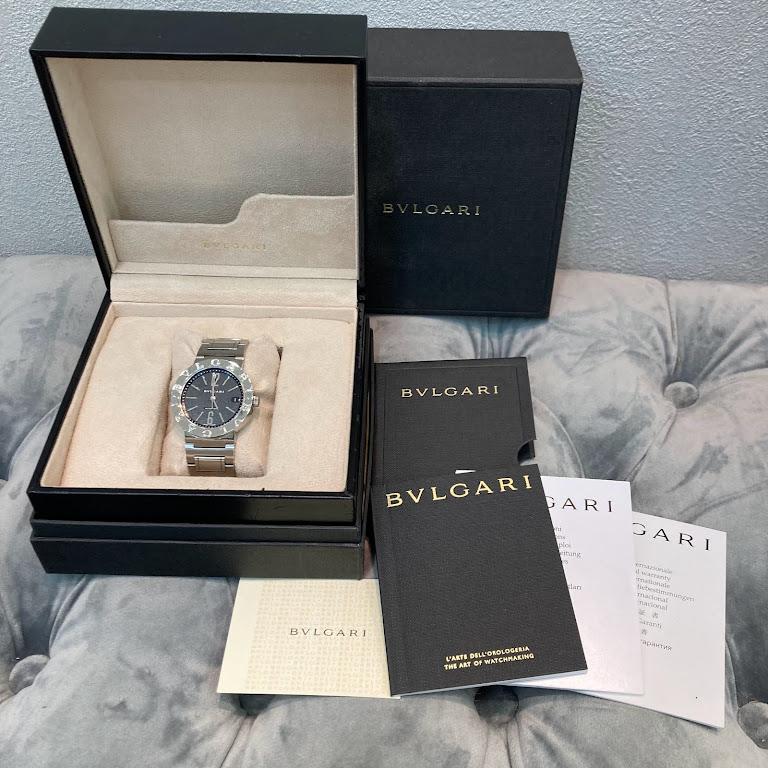 BVLGARI ブルガリブルガリ 自動巻 黒文字盤 BB38SS