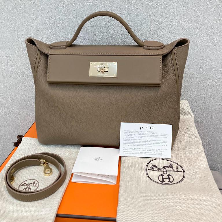 HERMES エルメス 　サックヴァンキャトル29 B刻印 トゴ　エトゥープ　23年製