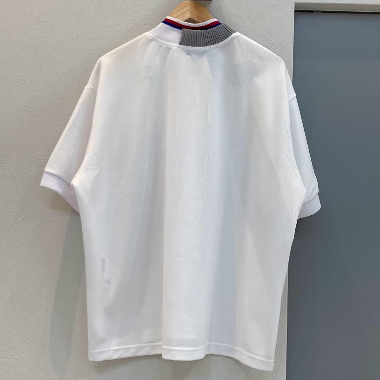 kolor カラー 22SS PIQUE SS CREW T SHIRT カットソー ハイネック プルオーバー 鹿の子 トリコロール 半袖 3 L 白 ホワイト