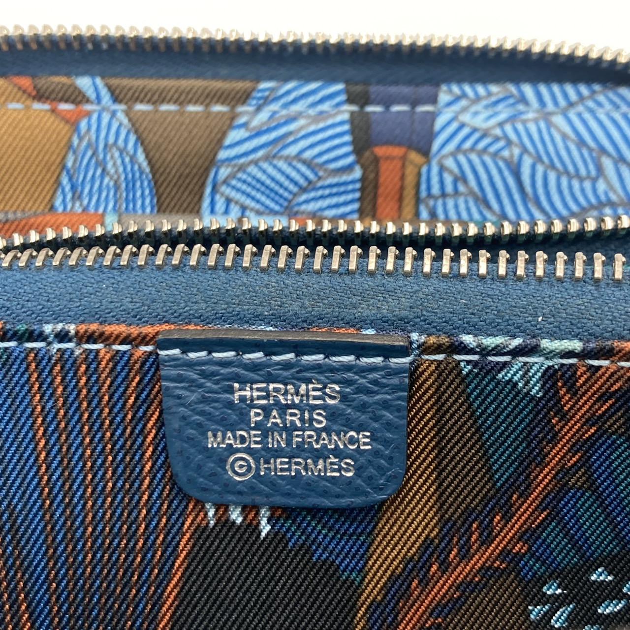 HERMES エルメス アザップシルクイン コンパクト ネイビー