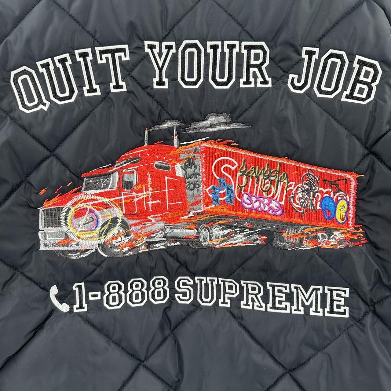 SUPREME　シュプリーム　Quit Your Job Quiled Work　ジャケット　ブルゾン　S