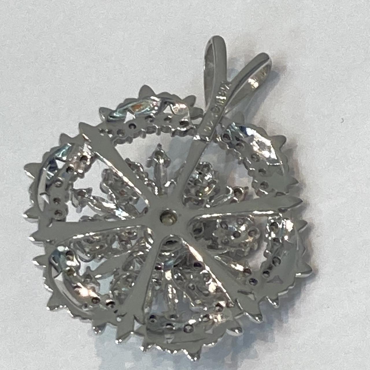 K18WG　スイングダイヤモンド　ペンダントトプ　2.4ct　14.32g