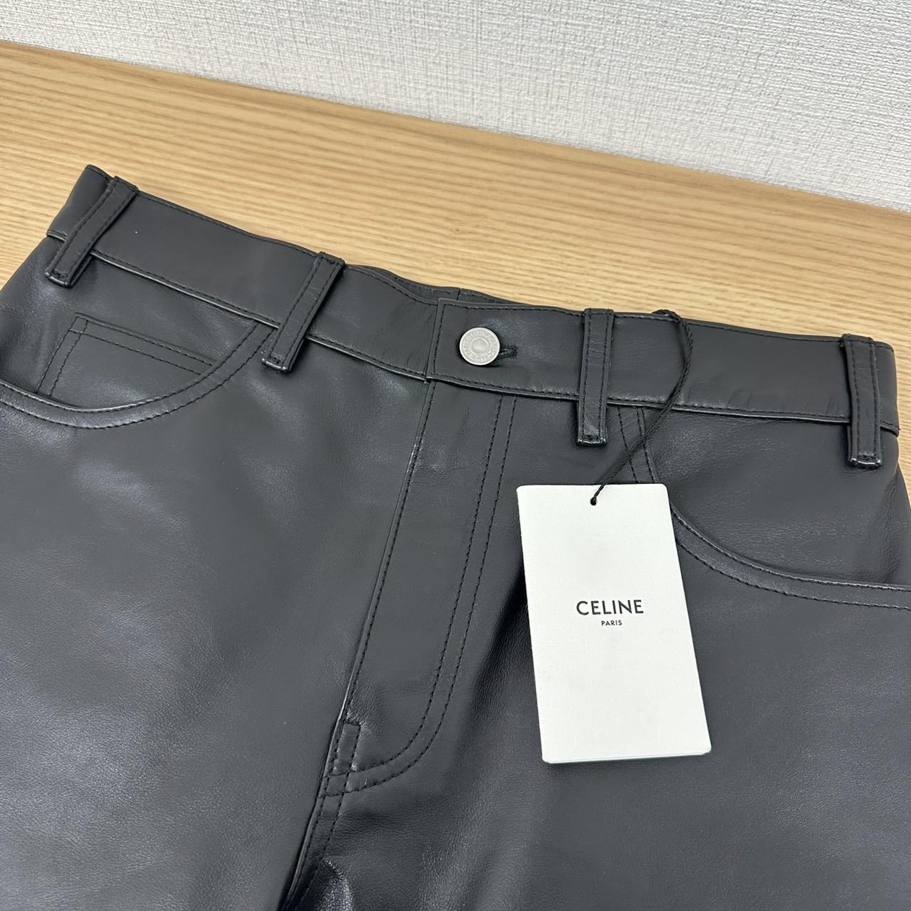 CELINE 2G093656E レザーパンツ 