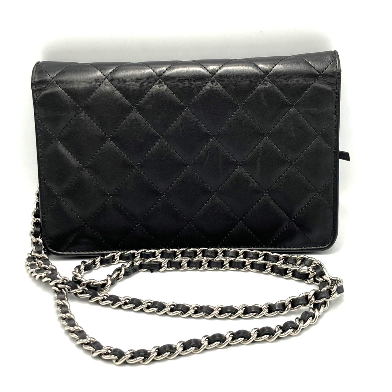 CHANEL　 カンボンライン　ラムスキン　チェーンウォレット　　A46646