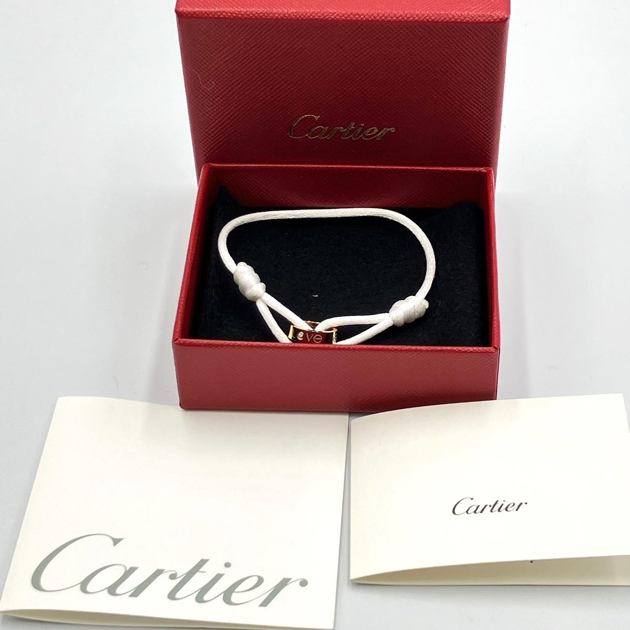 CARTIER　カルティエ ラブ チャリティ オーバル モチーフ　コットンコード ブレス　K18 