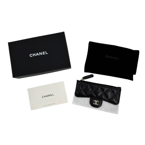 CHANEL キャビアスキン ジップカードケース