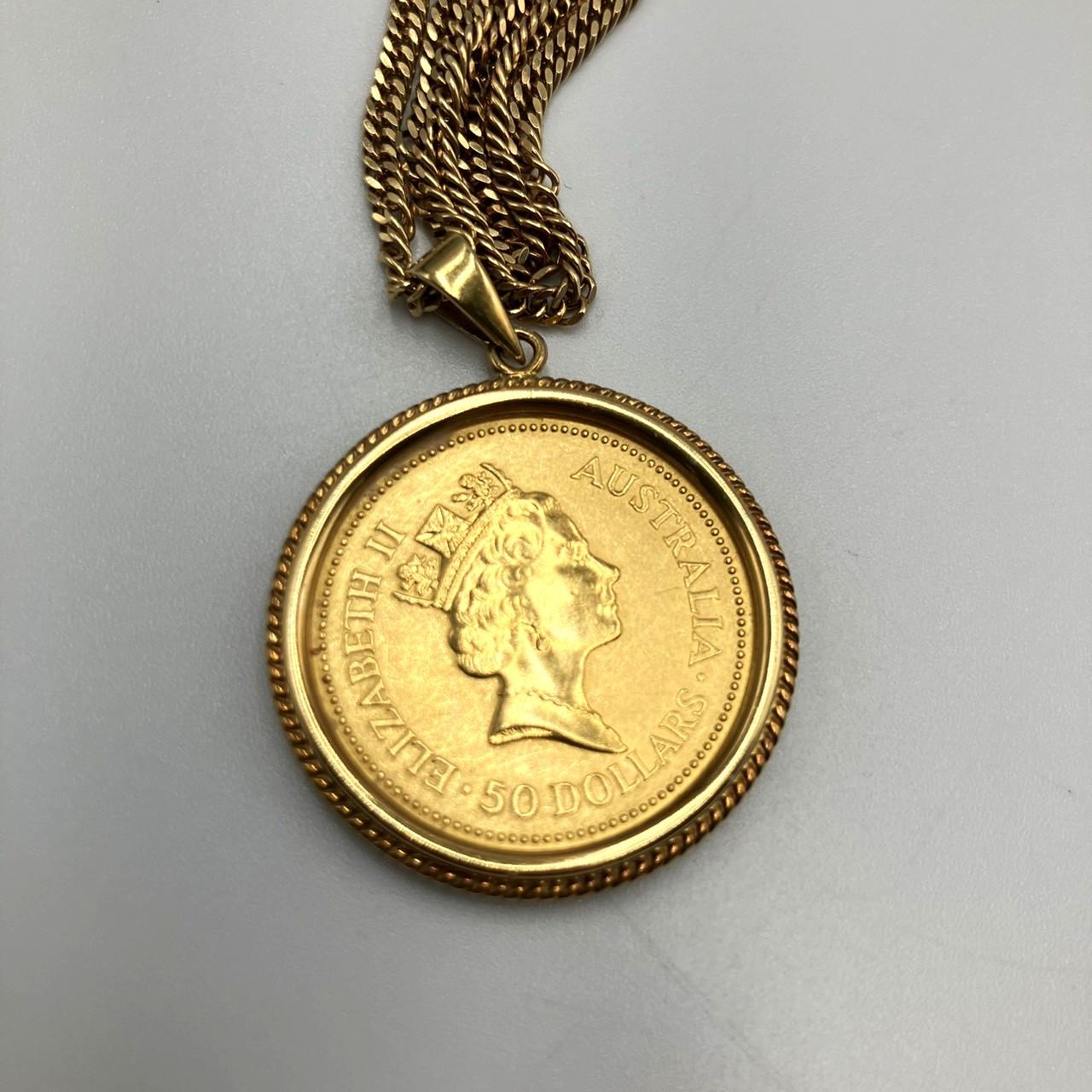 ナゲット金貨ネックレス