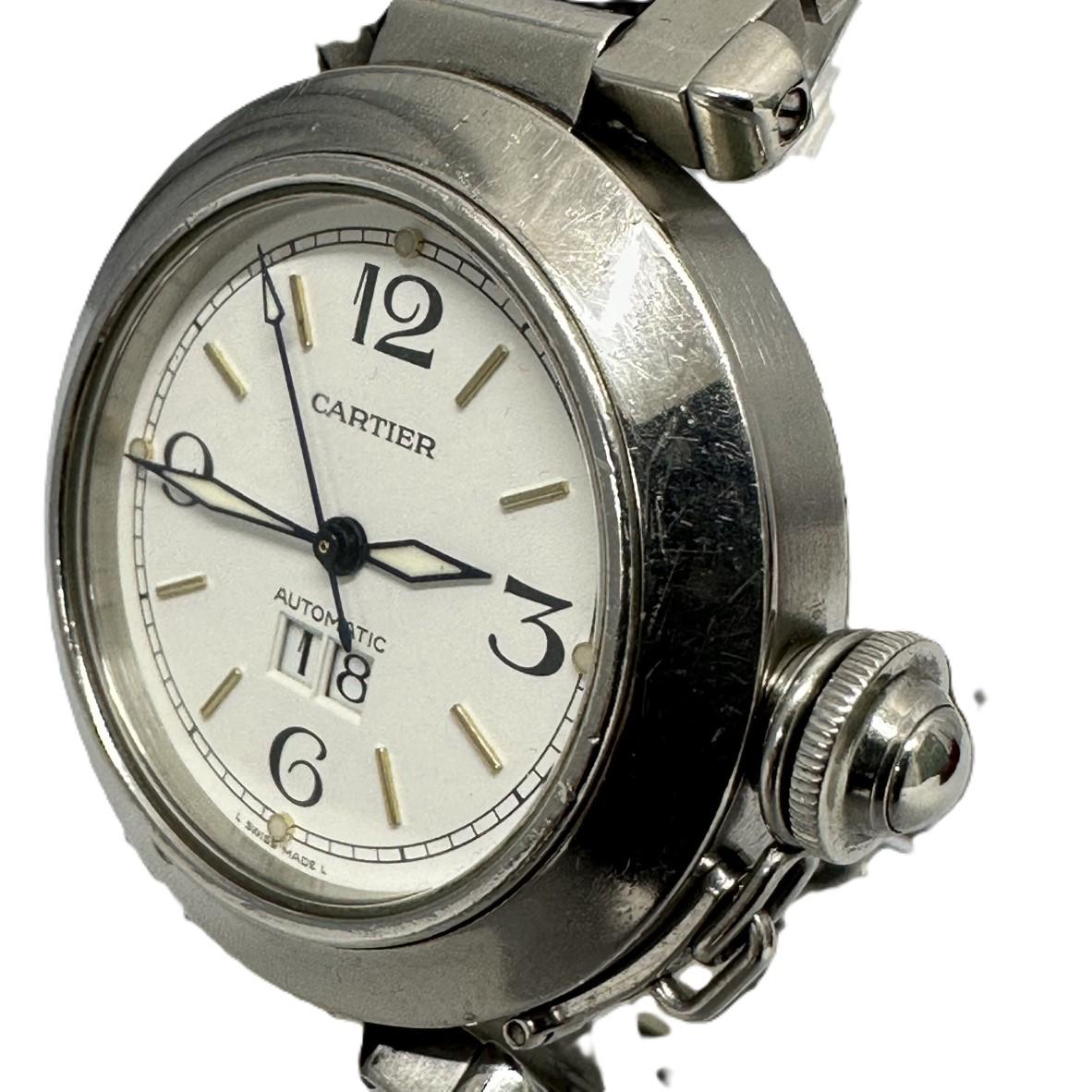 カルティエ Cartier パシャC ビッグデイト ホワイト
