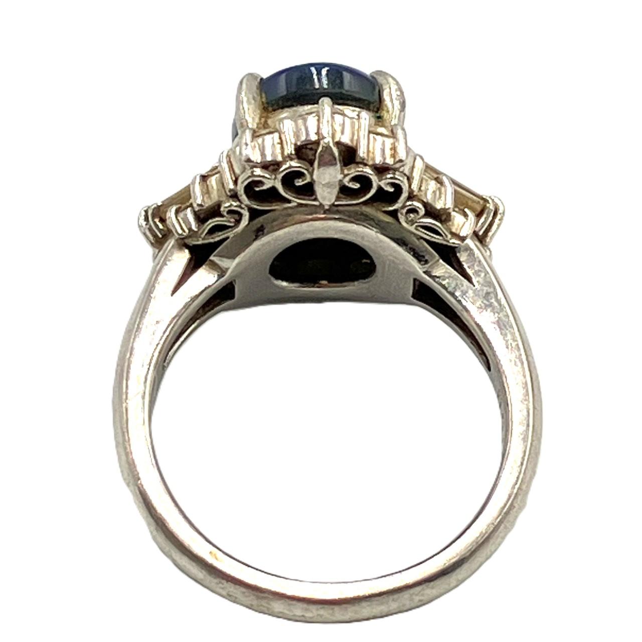 Pt900　ブラックオパールリング　OP2.01ct　D1.00ct　8.95ｇ