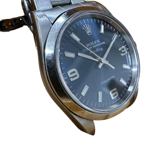 ロレックス 14000M エアキング ブルー文字盤 腕時計