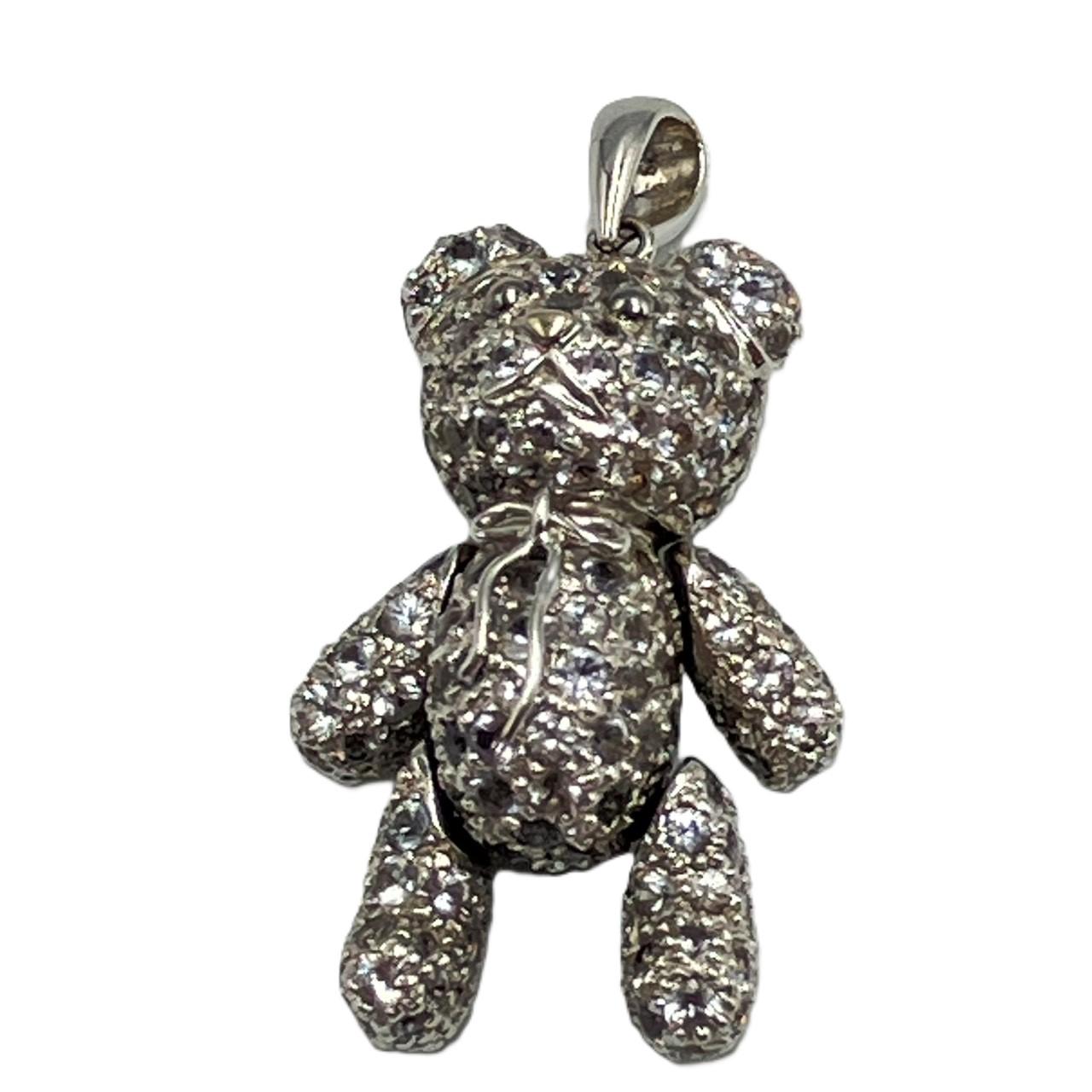 K18WG 　サファイヤ 9.65ct くま クマモチーフ　ペンダント　9.13ｇ