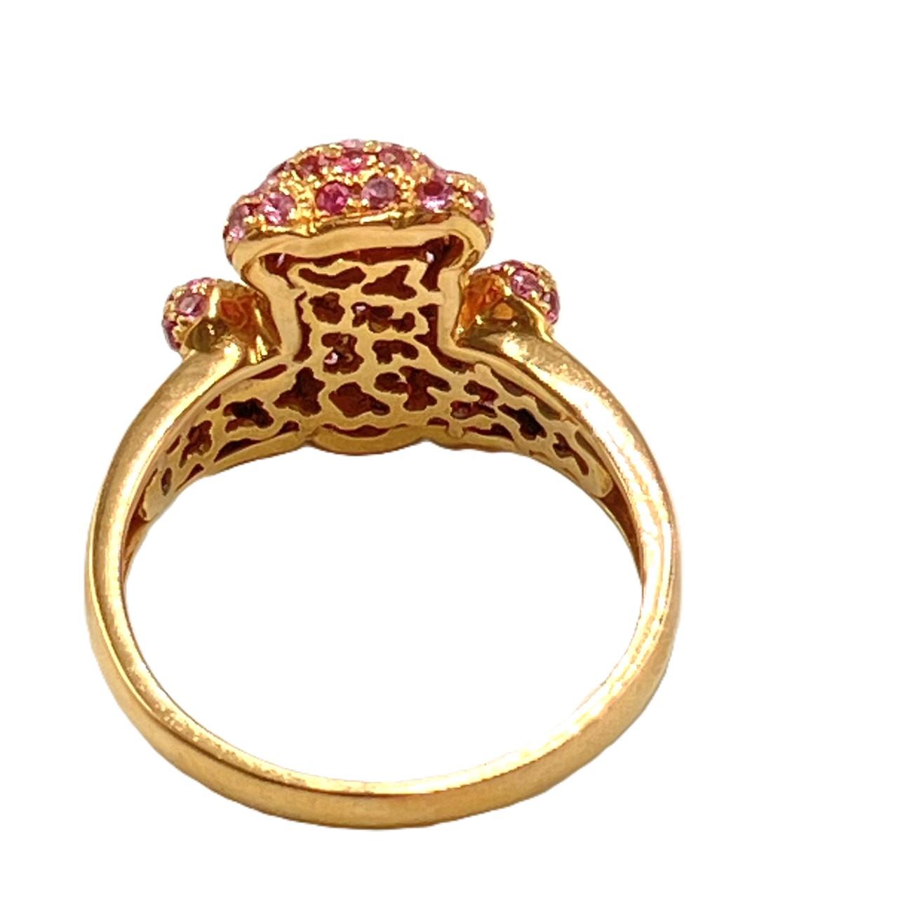 K18 くまモチーフリング　4.41ｇ　1.12ｃｔ