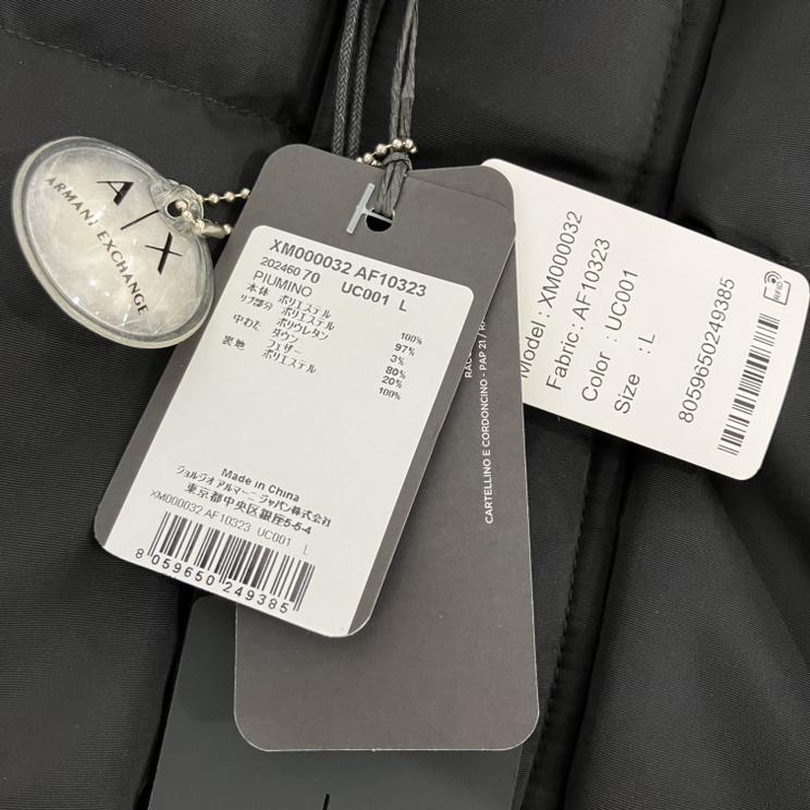 ARMANI EXCHANGE アルマーニエクスチェンジ ダウンジャケット Lサイズ ブラック
