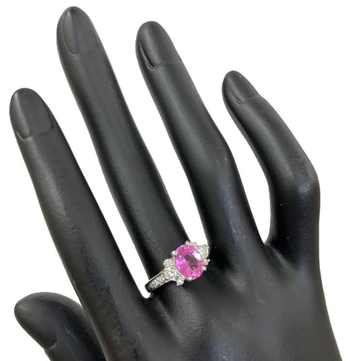 Pt900 リング ピンクサファイア 5.23g