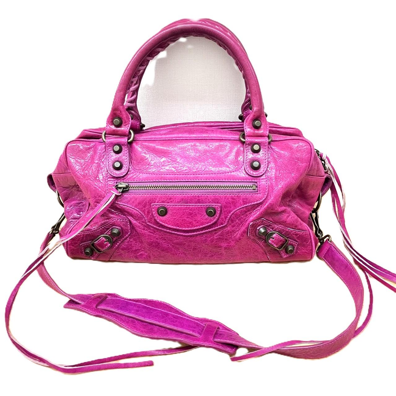 バレンシアガ　ザ・ボックス 145694 ピンクレザー