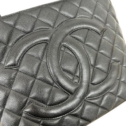CHANEL シャネル マトラッセ 復刻トート キャビアスキン ハンドバッグ ショルダーバッグ 8番台