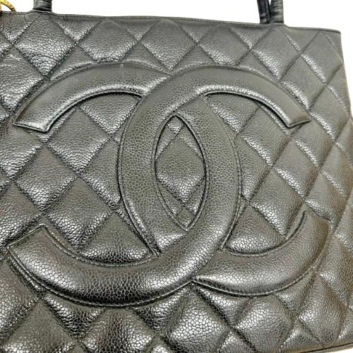 CHANEL シャネル マトラッセ 復刻トート キャビアスキン ゴールド金具