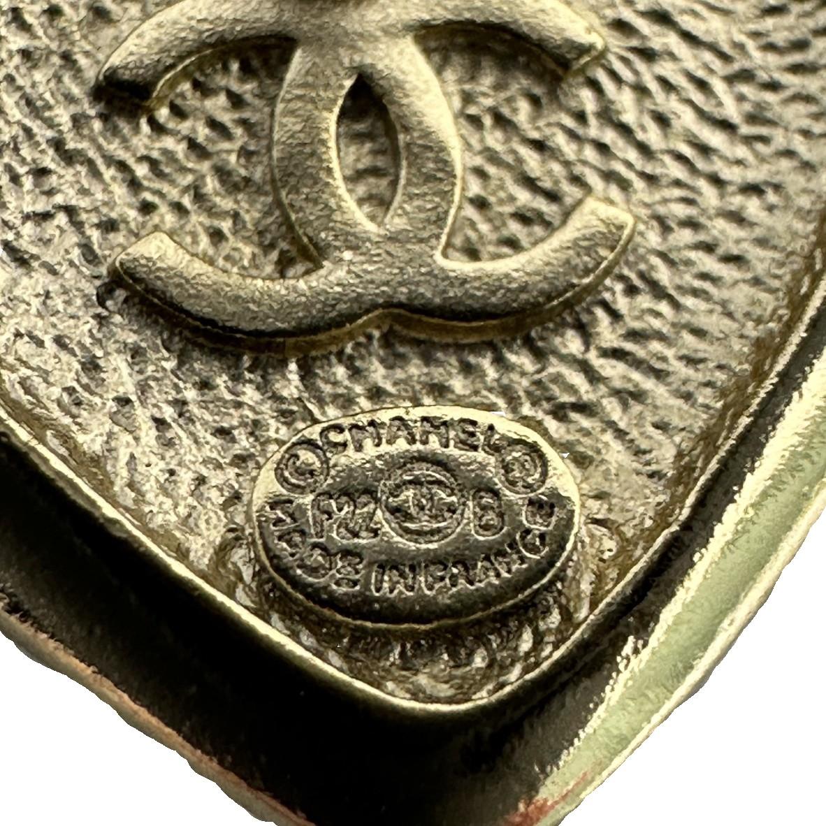 シャネル ピアス CC ロゴ クリスタルハート AB9399 B09088 