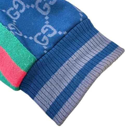 GUCCI グッチ シェリーライン 22AW コットンジャージー ジャンボGG 総柄 ブルゾン