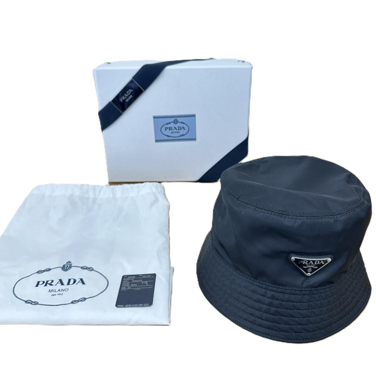 PRADA プラダ ナイロンバケットハット ブラック M