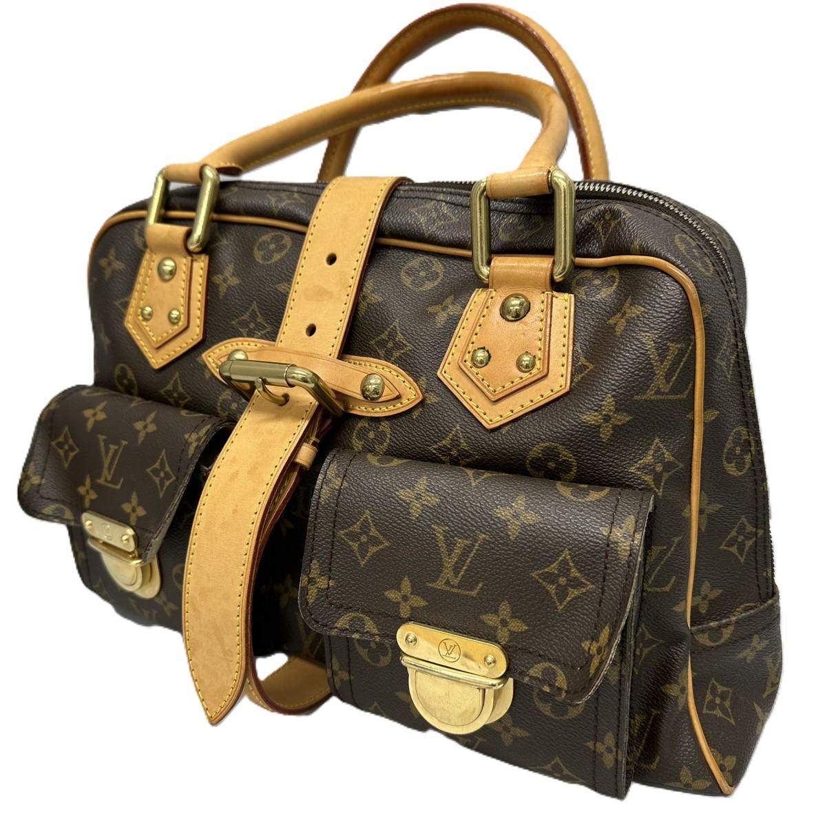 LOUIS VUITTON ルイ・ヴィトン モノグラム マンハッタンGM M40025 ハンドバッグ ブラウン レディース