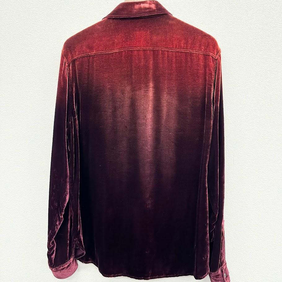 SAINT LAURENT　ベロアベルベットウエスタンブリーチシャツ