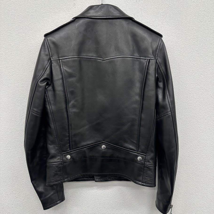 Saint Laurent サンローラン YSLロゴ ラムレザー・ダブルライダースジャケット