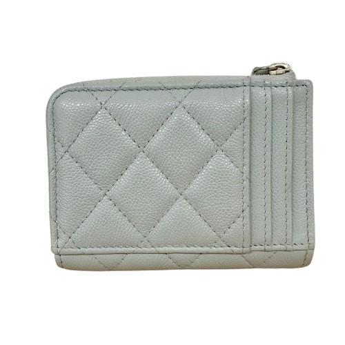 CHANEL シャネル キャビアスキン マトラッセ フラグメントケース レザー グリーン