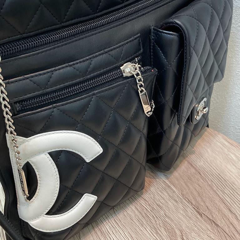 CHANEL　カンボンライン　フリンジショルダーバック　ラムスキン　9番台